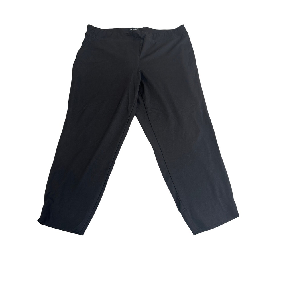 Rachel Zoe Black Pull On Stretch Tapered Ankle Pants Plus Size‎ 3X Womens
